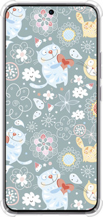 Силикон с усиленными углами чехол Котята v3 для Oppo Reno12 Pro 5G - 1223sp-3740 изображение 
