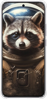 Силикон с усиленными углами чехол Raccoon austronaut для Oppo Reno12 Pro 5G - 5581sp-3740 изображение 