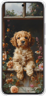 Силикон с усиленными углами чехол Щенок cocker spaniel для Oppo Reno12 Pro 5G - 6136sp-3740 изображение 
