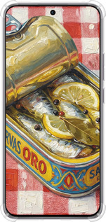Силикон с усиленными углами чехол Vintage Sardine Tin Phone для Oppo Reno12 Pro 5G - 6772sp-3740 изображение 