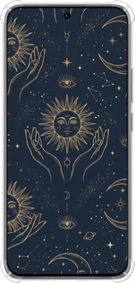 Силіконовий протиударний с посиленими кутами чехол Celestial Harmony: Sun & Moon Gold Mystic Pattern для Oppo Reno12 Pro 5G - 6778sp-3740 изображение 