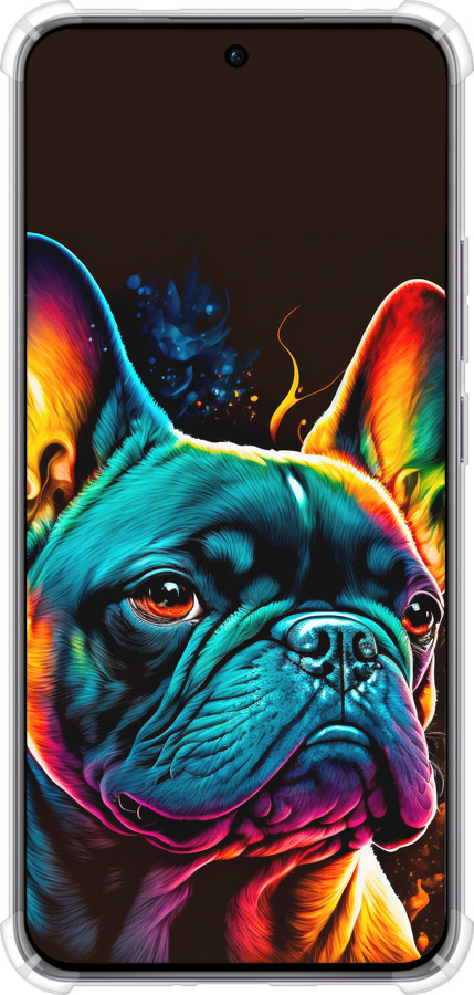 Силикон с усиленными углами чехол Яркий бульдог для Oppo Reno12 Pro 5G - 5547sp-3740 изображение 