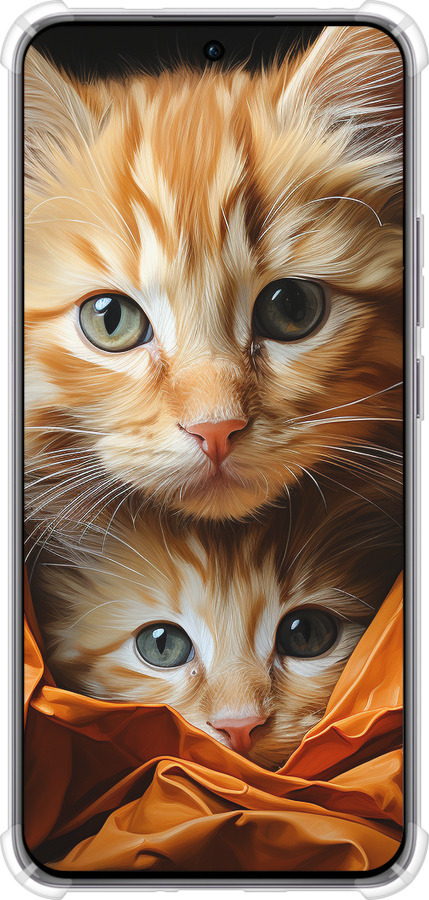 Силикон с усиленными углами чехол Котики 2 для Oppo Reno12 Pro 5G - 5664sp-3740 изображение 
