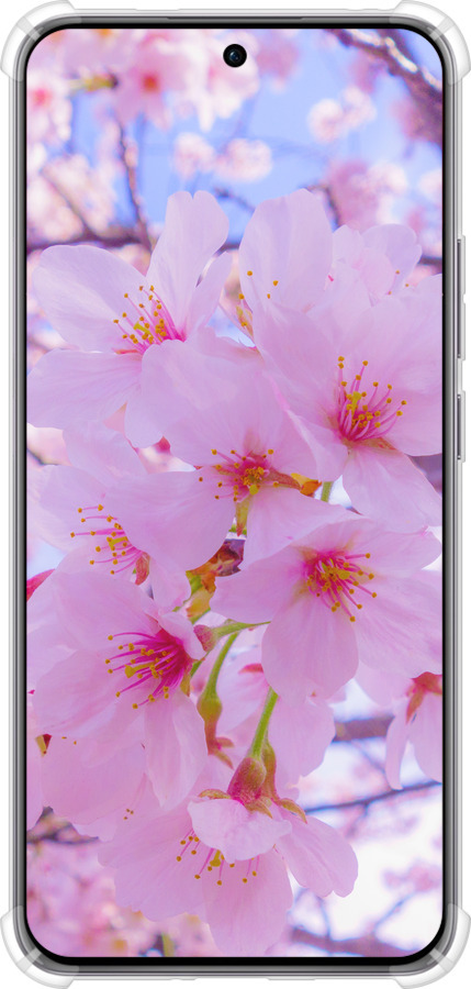 Силикон с усиленными углами чехол Сакура для Oppo Reno12 Pro 5G - 6029sp-3740 изображение 