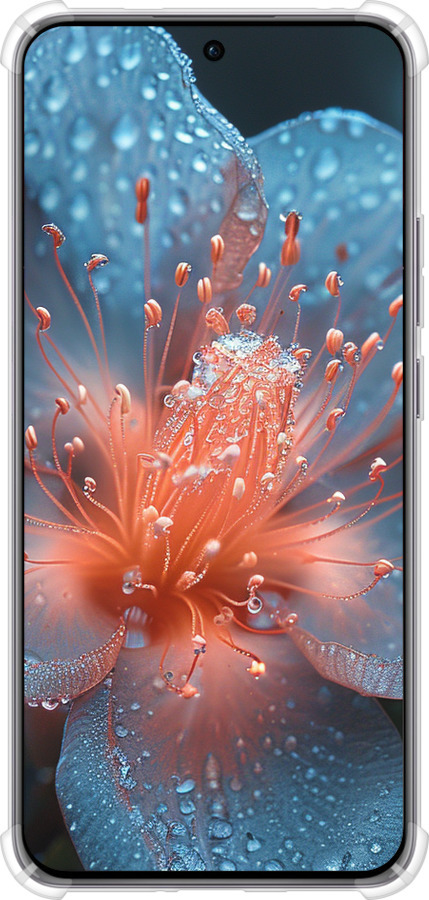 Силикон с усиленными углами чехол Роса на цветке для Oppo Reno12 Pro 5G - 6039sp-3740 изображение 