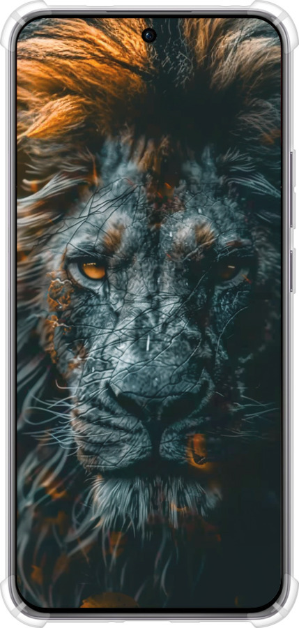 Силіконовий протиударний с посиленими кутами чехол Лев у сутінках для Oppo Reno12 Pro 5G - 6154sp-3740 изображение 