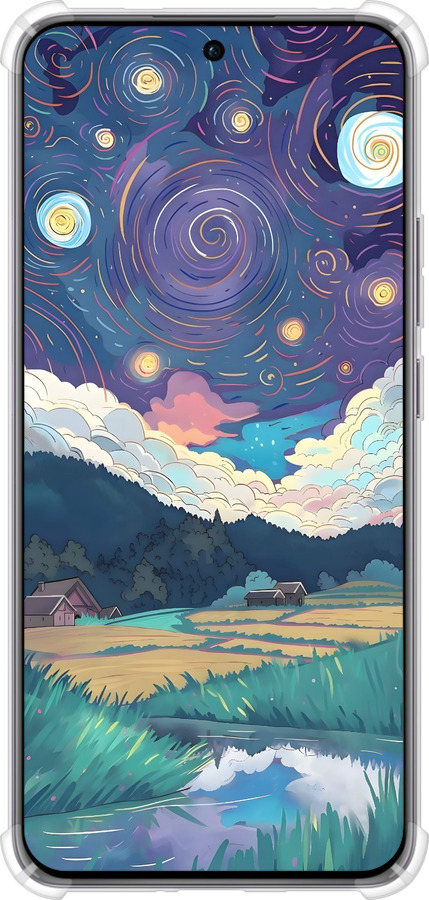 Силіконовий протиударний с посиленими кутами чехол Креативний арт для Oppo Reno12 Pro 5G - 6322sp-3740 изображение 