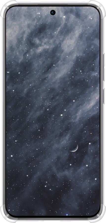 Силикон с усиленными углами чехол Голубые облака, Голубая луна для Oppo Reno12 Pro 5G - 6398sp-3740 изображение 