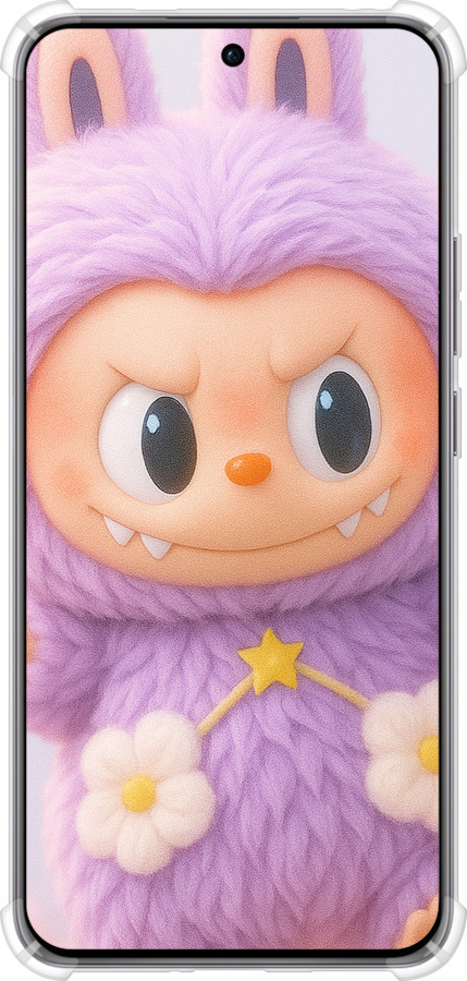 Силіконовий протиударний с посиленими кутами чехол Лабубу для Oppo Reno12 Pro 5G - 6708sp-3740 изображение 