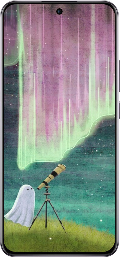 Силіконовий чехол Привид та зірки для Oppo Reno12 Pro 5G - 6443u-3740 изображение 