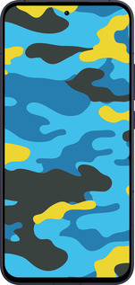 Силиконовый чехол Желто-голубой камуфляж для Oppo Reno13 5G - 1084u-3944 изображение 