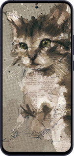 Силиконовый чехол Котёнок из пятен и линий для Oppo Reno13 5G - 119u-3944 изображение 