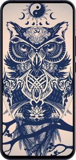 Силиконовый чехол Узорчатая сова для Oppo Reno13 5G - 4000u-3944 изображение 