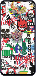 Силиконовый чехол Many different logos для Oppo Reno13 5G - 4022u-3944 изображение 