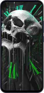 Силіконовий чехол Череп-годинник для Oppo Reno13 5G - 4100u-3944 изображение 