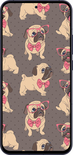 Силиконовый чехол мопсики 2 для Oppo Reno13 5G - 4362u-3944 изображение 