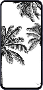 Силиконовый чехол Пальмы1 для Oppo Reno13 5G - 4634u-3944 изображение 