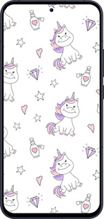 Силиконовый чехол Единорожка v2 для Oppo Reno13 5G - 4703u-3944 изображение 