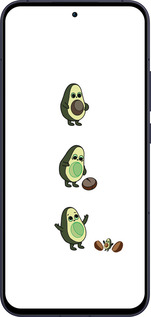 Силиконовый чехол Авокадо 1 для Oppo Reno13 5G - 4857u-3944 изображение 