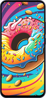 Силіконовий чехол Пончик веселка для Oppo Reno13 5G - 5584u-3944 изображение 