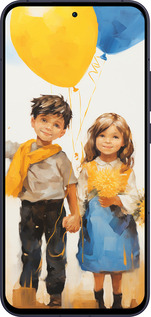 Силіконовий чехол Діти з кульками для Oppo Reno13 5G - 5659u-3944 изображение 