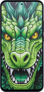 Силіконовий чехол Зелений дракон для Oppo Reno13 5G - 5816u-3944 изображение 