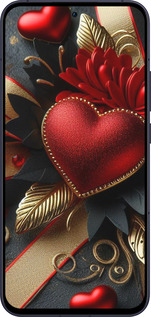 Силиконовый чехол Сердечки v2 для Oppo Reno13 5G - 5832u-3944 изображение 