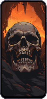 Силиконовый чехол Череп в пещере для Oppo Reno13 5G - 5959u-3944 изображение 