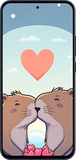 Силиконовый чехол Капибара любовь для Oppo Reno13 5G - 6027u-3944 изображение 