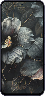 Силіконовий чехол Чорні квіти для Oppo Reno13 5G - 6031u-3944 изображение 