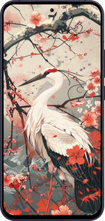 Силиконовый чехол Аист в цвету сакуры для Oppo Reno13 5G - 6109u-3944 изображение 