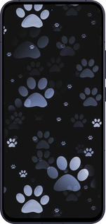 Силиконовый чехол С синими отпечатками лап для Oppo Reno13 5G - 6441u-3944 изображение 