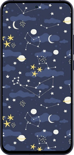 Силиконовый чехол Астрономический узор. Милый дизайн мультяшной вселенной для Oppo Reno13 5G - 6446u-3944 изображение 
