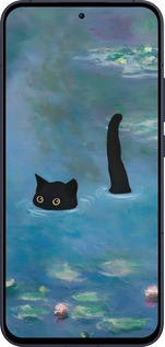 Силиконовый чехол С изображением кота и водяной лилии Monet для Oppo Reno13 5G - 6519u-3944 изображение 