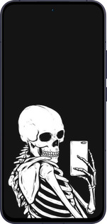 Силіконовий чехол Скелет робить Selfie для Oppo Reno13 5G - 6535u-3944 изображение 