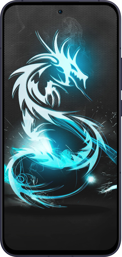 Силиконовый чехол Бело-голубой огненный дракон для Oppo Reno13 5G - 113u-3944 изображение 