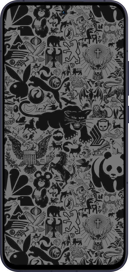 Силіконовий чехол Чорно-сірий стікер бомбінг для Oppo Reno13 5G - 2432u-3944 изображение 