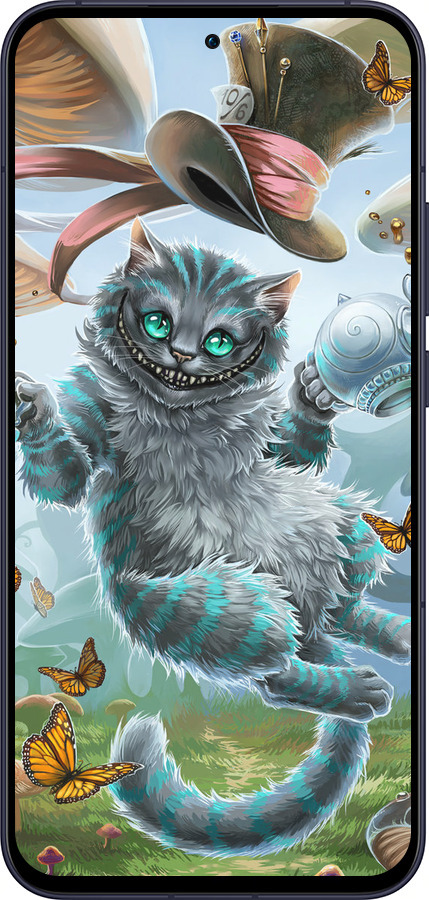 Силиконовый чехол Чеширский кот 2 для Oppo Reno13 5G - 3993u-3944 изображение 