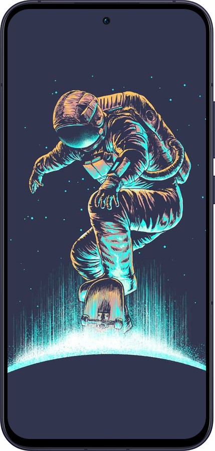 Силиконовый чехол Космонавт на скейтборде для Oppo Reno13 5G - 4145u-3944 изображение 