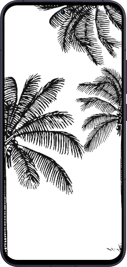 Силиконовый чехол Пальмы1 для Oppo Reno13 5G - 4634u-3944 изображение 