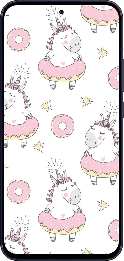 Силиконовый чехол Единорожки для Oppo Reno13 5G - 4659u-3944 изображение 