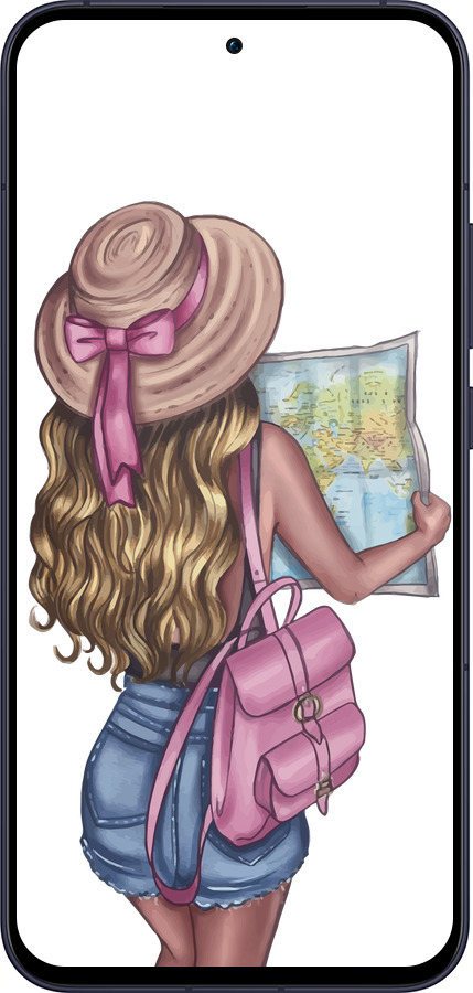 Силиконовый чехол Девушка с картой для Oppo Reno13 5G - 4704u-3944 изображение 