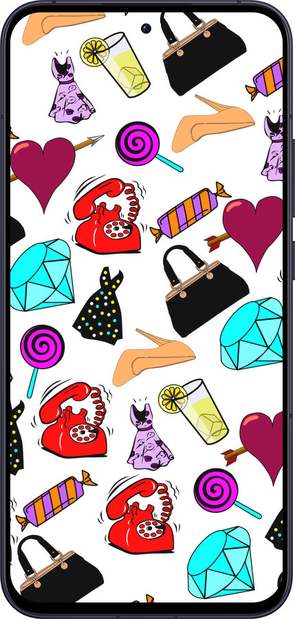Силіконовий чехол stickers для Oppo Reno13 5G - 4757u-3944 изображение 