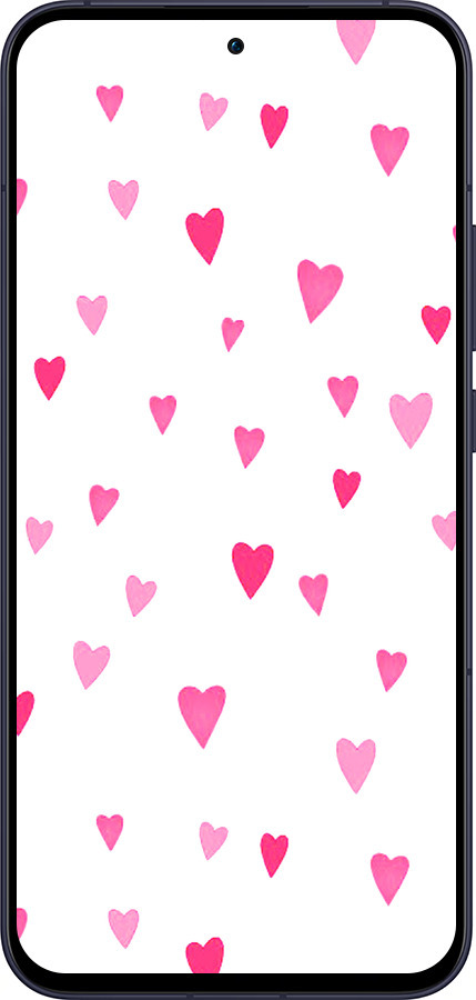 Силиконовый чехол Сердечки 2 для Oppo Reno13 5G - 4763u-3944 изображение 