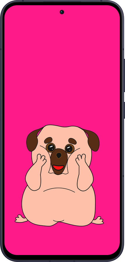 Силиконовый чехол Весёлый мопс для Oppo Reno13 5G - 4908u-3944 изображение 