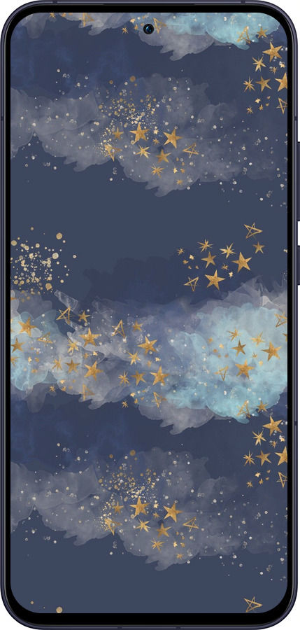 Силиконовый чехол Ночь золотые звезды для Oppo Reno13 5G - 5421u-3944 изображение 