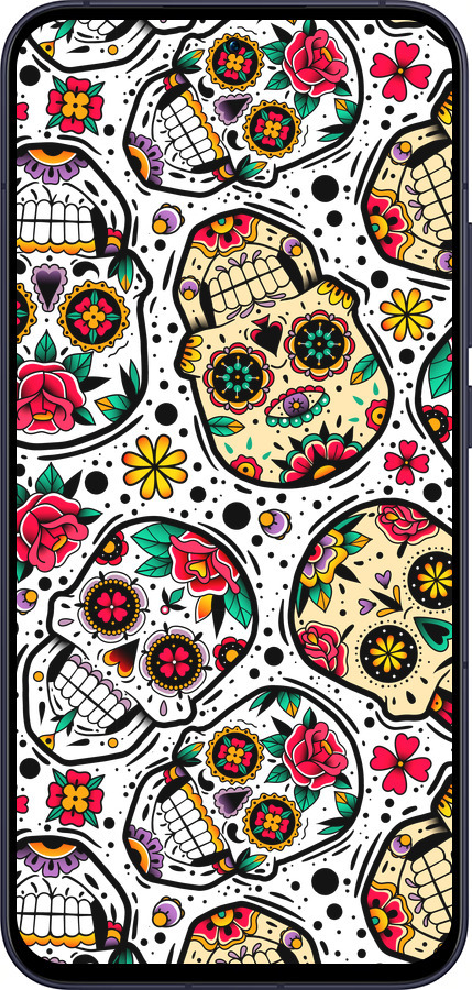 Силиконовый чехол Черепа для Oppo Reno13 5G - 5471u-3944 изображение 