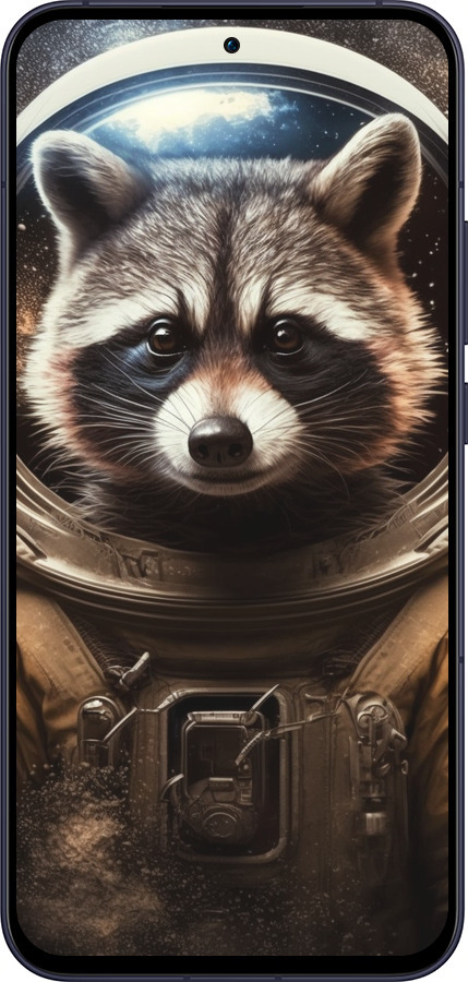 Силиконовый чехол Raccoon austronaut для Oppo Reno13 5G - 5581u-3944 изображение 