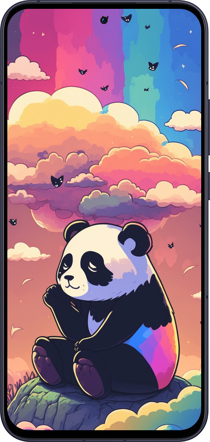 Силиконовый чехол Панда в облаках для Oppo Reno13 5G - 5585u-3944 изображение 