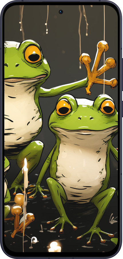 Силиконовый чехол Жабки 2 для Oppo Reno13 5G - 5657u-3944 изображение 